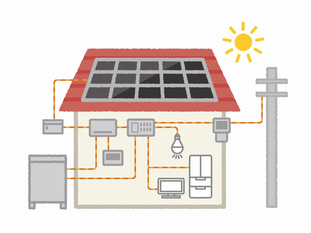 太陽の光エネルギーを電気に変え、ご家庭で消費できるソーラー発電。